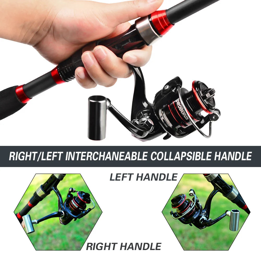Luyahai fishing rod set, long throw spinning wheel fishing gear bag combination, complete set of carbon rod ultra light and ultr