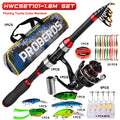 Luyahai fishing rod set, long throw spinning wheel fishing gear bag combination, complete set of carbon rod ultra light and ultr