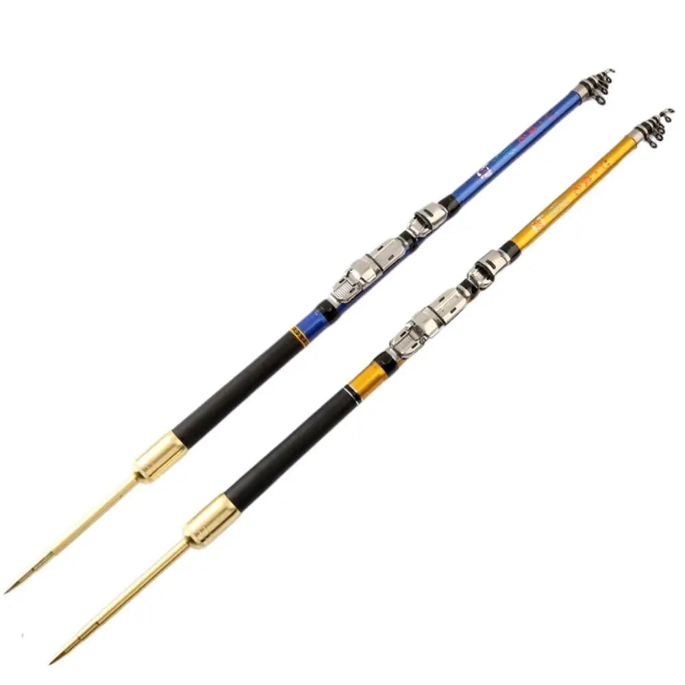 1.5/1.8/ 2.1 /2.4 /2.7m Telescopic Fishing Rod Telescopic Spinning Retractable Carbon Material Fishing Rod Ultrashort