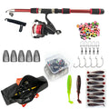 1.8m Telescopic Fishing Rod Set, Portable Carp Spinning Fishing Rod, Includes Spinning Reel, Fishing Bait, Hooks,Fishing Rod Kit