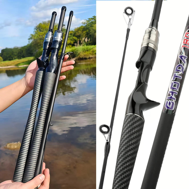 High-Quality Ultralight Fishing Rod 4/5 Sections with EVA Handle Carbon Fiber Material Travel Shore Casting Mini Lure Pole Pesca