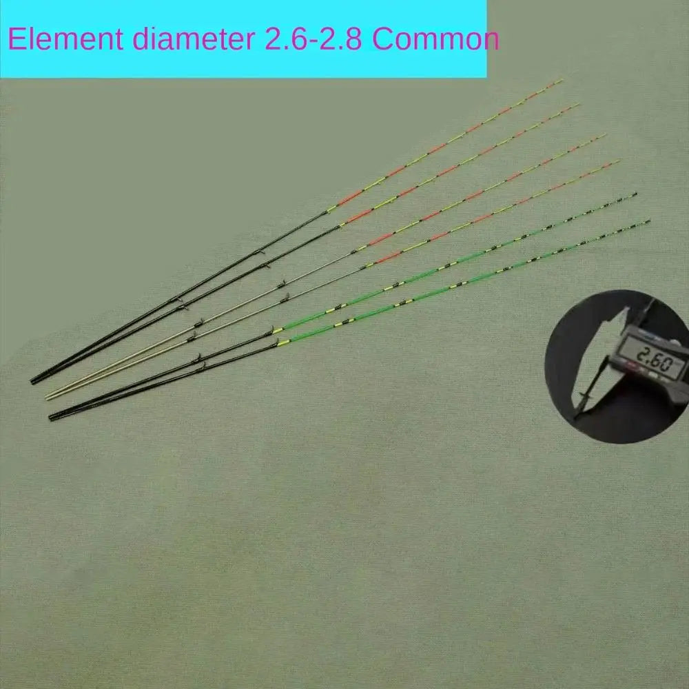 2024 Retractable Half-titanium Fishing Rod Tip 45cm/55cm Winter Carbon Fiber Portable Spinning fiberglass Fishing Pole