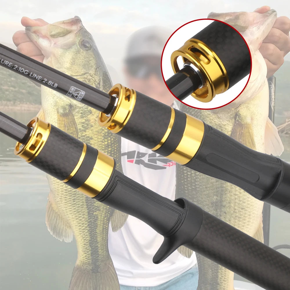 ROLLFISH UL Power Telescopic Carbon Fiber Travel Fishing Rod For Bass Trout Fishing Freshwater Saltwater High Sensitivity Rod