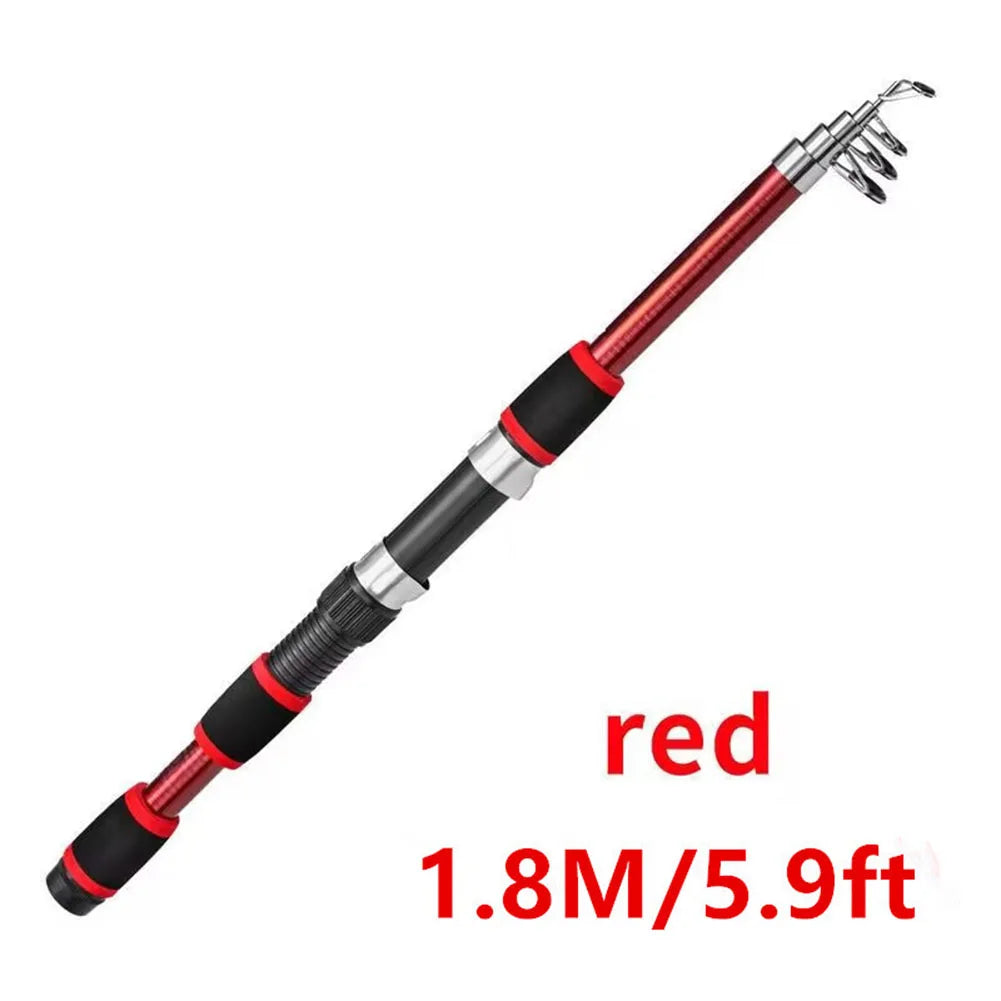 Fishing Pole Set Full Kits Telescopic Fishing Rod Reel For Combo Full Kit Rod Pole Spinn Reel Gear Set Carpfishing Accessories