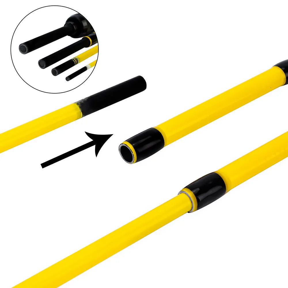 5 Sections Lure Fishing Rod 1.8m-2.1m Spinning/Casting Ultralight Weight Fishing Pole Glass Fiber Travel Rod Fishing Pesca