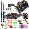 Sougayilang 1.8-2.4m Telescopic Casting Fishing Combo Portable Ultralight Rod and 7.2:1 Gear Ratio Fishing Reel Fishing Combo