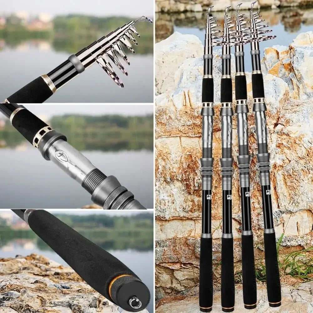Carp Fishing Rod 1.8M 2.1M 2.4M 2.7M 3.0M 3.3M Carbon Fiber Telescopic Spinning Hard Fishing Pole