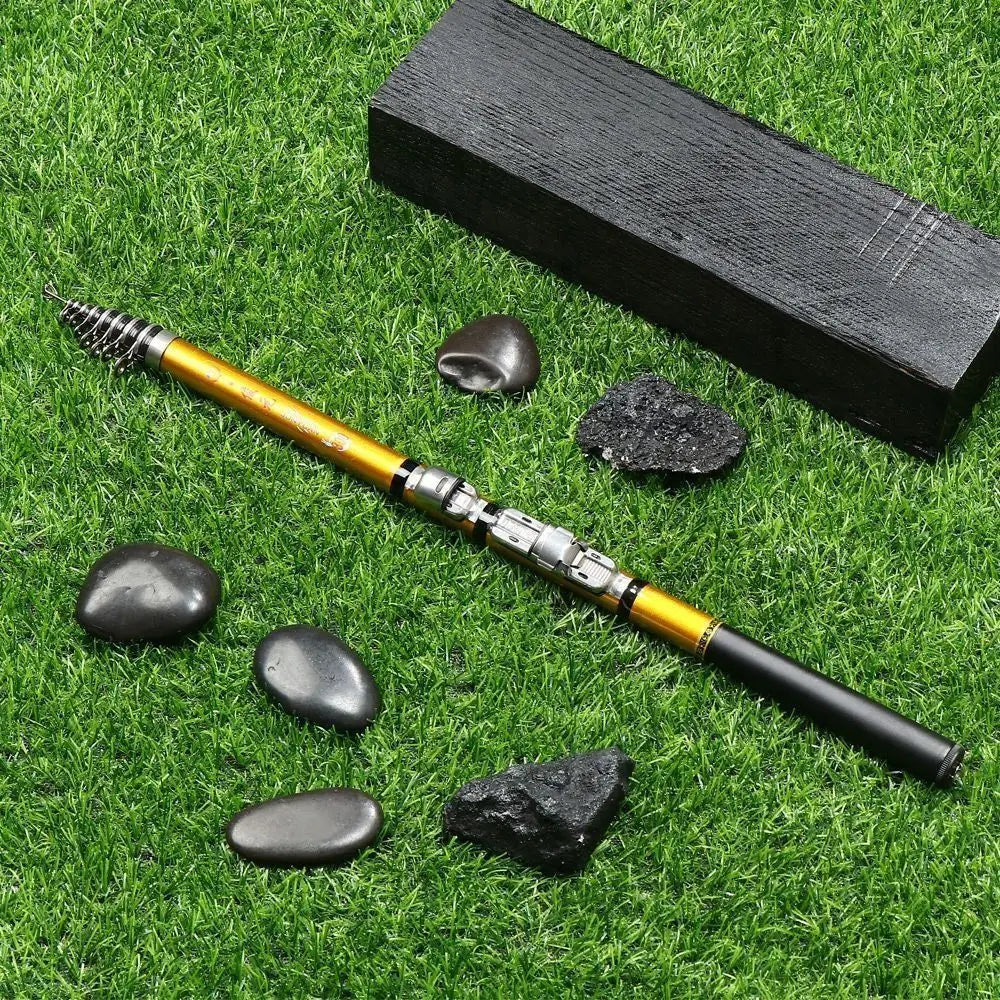 1.5/1.8/ 2.1 /2.4 /2.7m Telescopic Fishing Rod Telescopic Spinning Retractable Carbon Material Fishing Rod Ultrashort