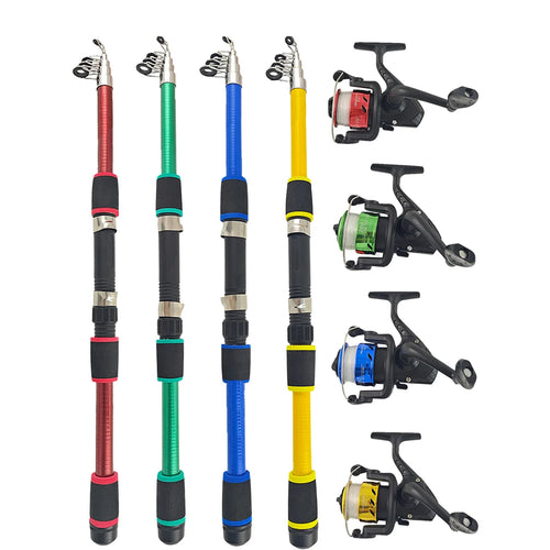 1.8m Telescopic Fishing Rod Set, Portable Carp Spinning Fishing Rod, Includes Spinning Reel, Fishing Bait, Hooks,Fishing Rod Kit