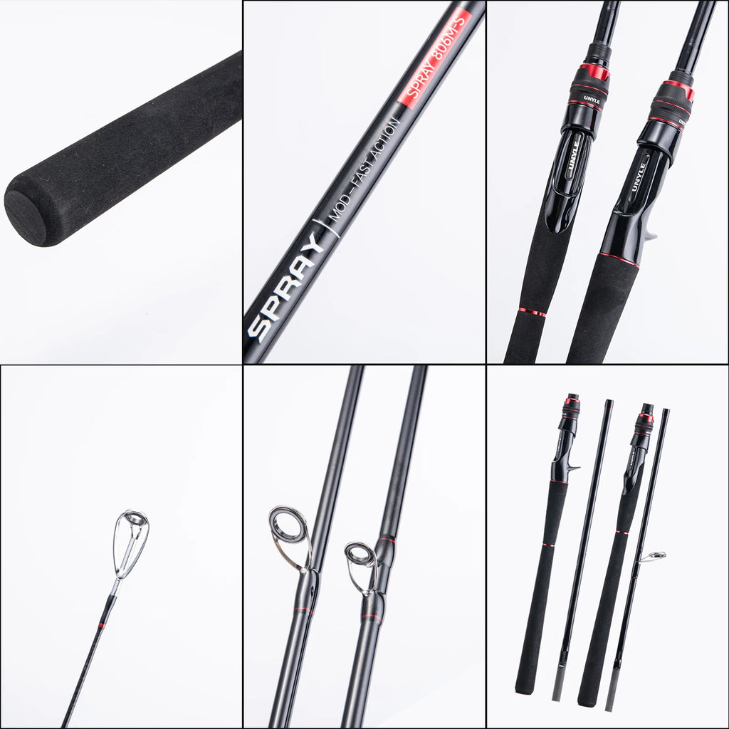 Goture 1.8-2.4M Travel Carbon Fishing Rod 6-30LB Line Weight Anti-slip EVA Grip Portable Lure Rod for Travel Outdoor Fishing