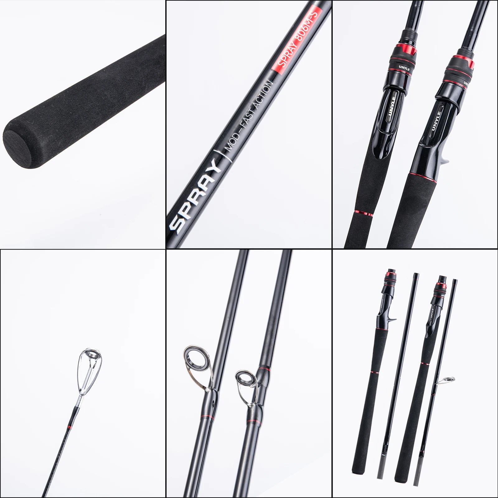 Goture 1.8-2.4M Travel Carbon Fishing Rod 6-30LB Line Weight Anti-slip EVA Grip Portable Lure Rod for Travel Outdoor Fishing