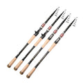 High Quality Carbon Fiber Spinning Fishing Rods Telescopic Mini Pole 3M 2.7M 2.4M 2.1M 1.8M Fish Gear Tackle