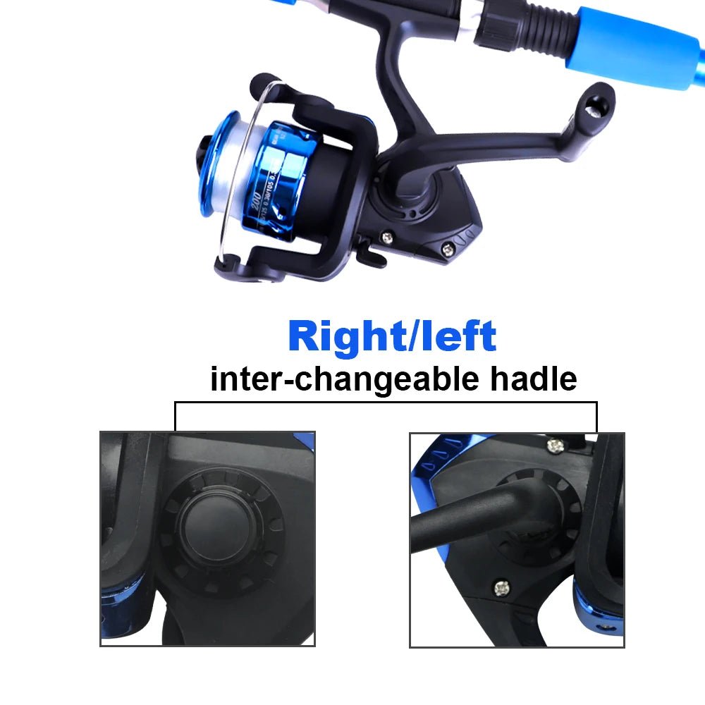 NGB 1.8/2.1m Telescopic Fishing Rod Reel Combo Full Kit Carbon Fiber Rod Pole Spinning Reel Fishing Bag Case Pesca Gear Set