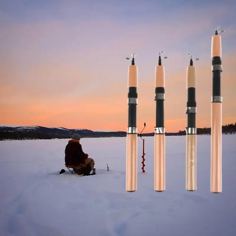 New Ultralight Winter Ice Fishing Rod Portable Winter Ice Fishing Rod Spinning Casting Ice Winter Fishing Pole Tackle