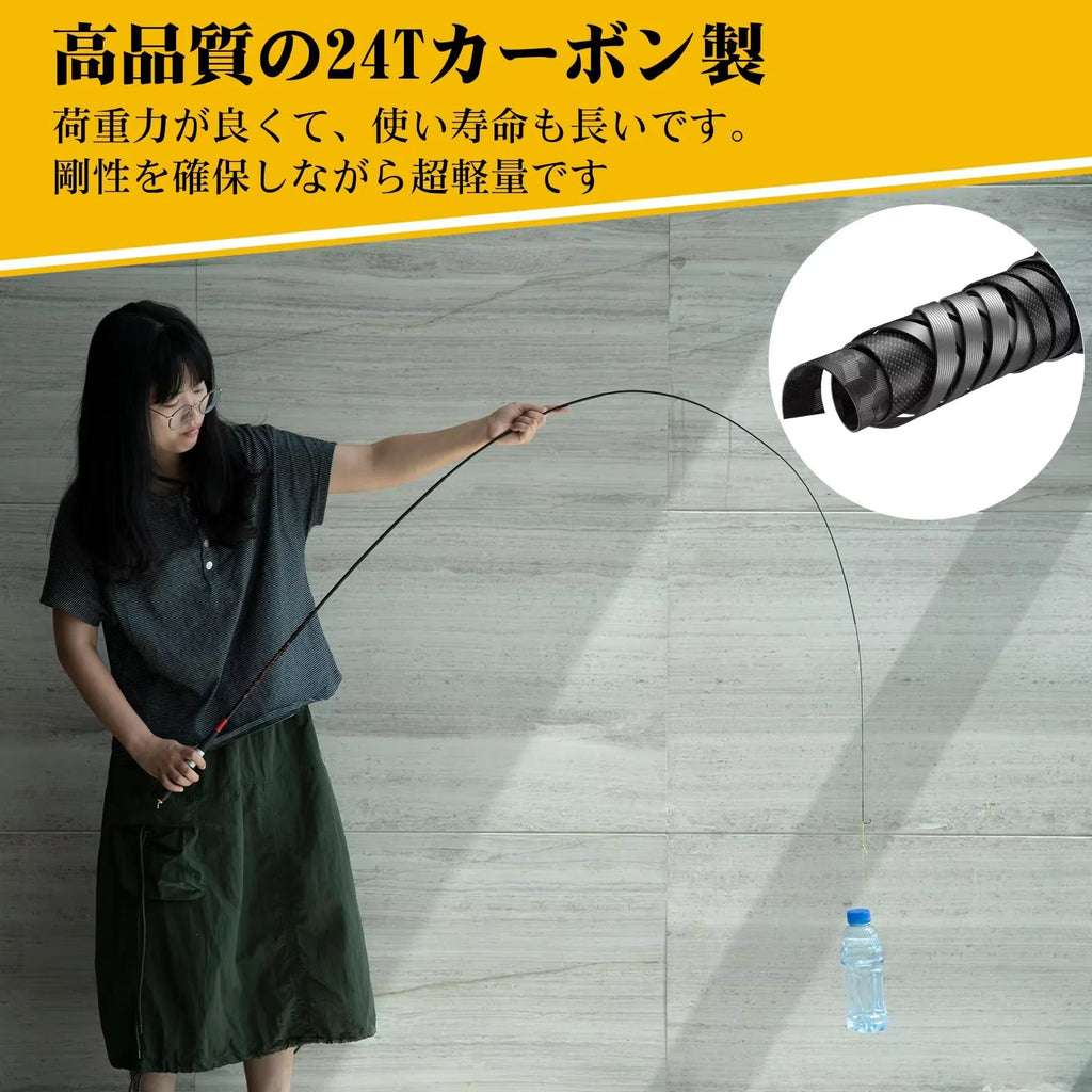 Ultralight Carbon Fishing Rods 1.8M-7.2M Portable Telescopic Travel Mini Stream Feeder Pole Hard Pesca Carp Freshwater