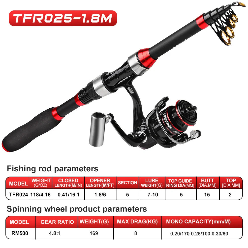 Luyahai fishing rod set, long throw spinning wheel fishing gear bag combination, complete set of carbon rod ultra light and ultr