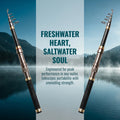 Goture Telescopic Carbon Spinning Fishing Rod Portable Travel Pole Saltwater Lake Stream Corrosion Proof Guides Fishing Gear