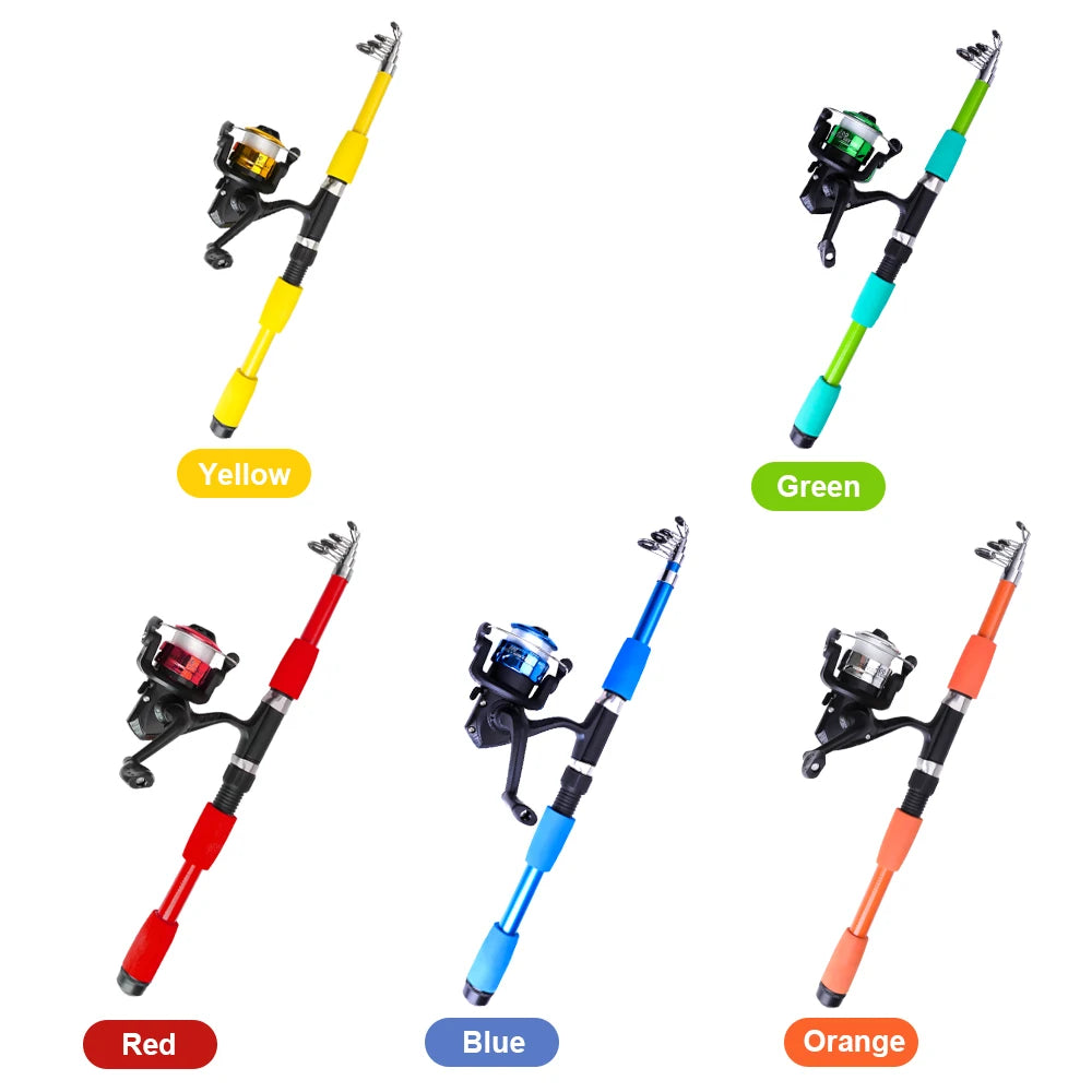 NGB 1.8/2.1m Telescopic Fishing Rod Reel Combo Full Kit Carbon Fiber Rod Pole Spinning Reel Fishing Bag Case Pesca Gear Set