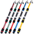 Sougayilang 1.8m Glass Fishing Rod with Five Colors and Six Sections Telescopic Fishing Rod Portable Tourist Fishing Pole