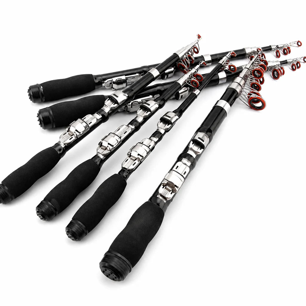 Telescopic Carbon Fiber Mini Fishing Rods Super Hard Portable Travel Pole for River Lake Sea Fishing Outdoor