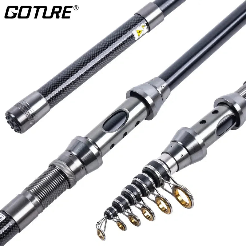 Ultra Light Telescopic Carbon Fishing Rod Portable Travel Spinning Pole Sea Casting Rod for Outdoor Carp Fishing Tackle