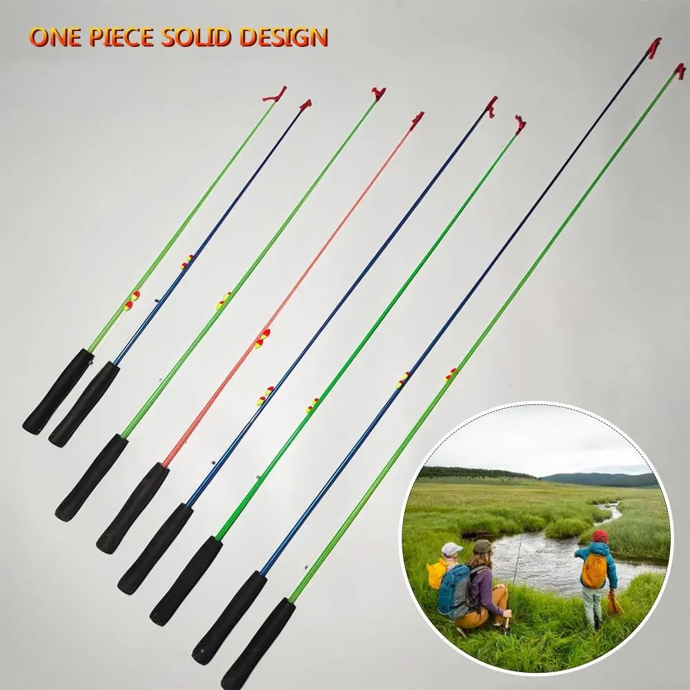 Telescopic Fishing Rod Full Kits Spincast Fishing Reel Fishing Pole Fishing Rod Set Glass Fibre 0.7/1.0/1.5/1.8/2.1m