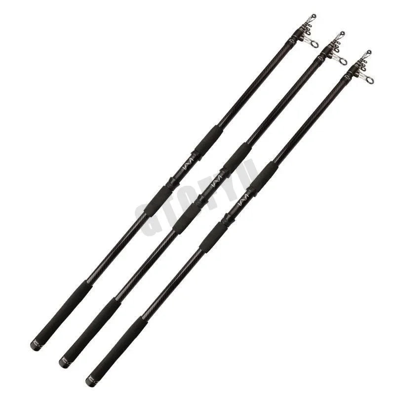 3.6M-4.5M Telescopic Fishing Rod Carbon Portable Spinning Fishing Pole for Boat Saltwater Freshwater Surfcasting Baitcasting R