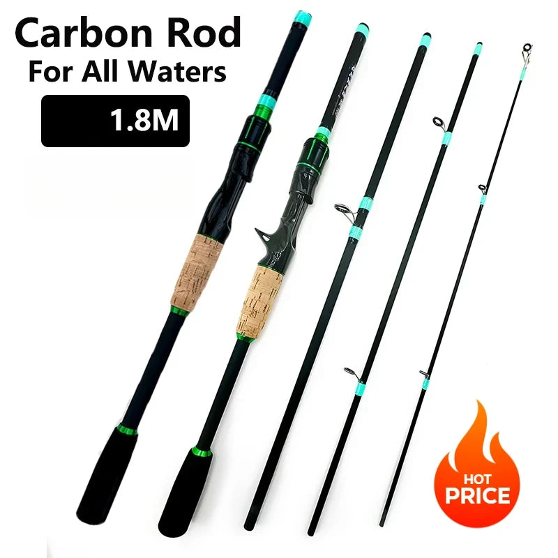 Casting Spinning Lure Angelrute Solide ML Tip 18 m Ultralight Trout Jigging Rod 4/5 Sections Fishing