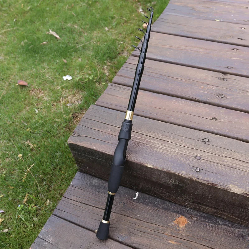 Sougayilang Telescopic Fishing Rod Ultralight Weight Spinning Fishing Rod Carbon Fiber Material 1.8-2.4m Fishing Rod Tackle