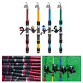 Fishing Pole Set Full Kits Telescopic Fishing Rod Reel For Combo Full Kit Rod Pole Spinn Reel Gear Set Carpfishing Accessories