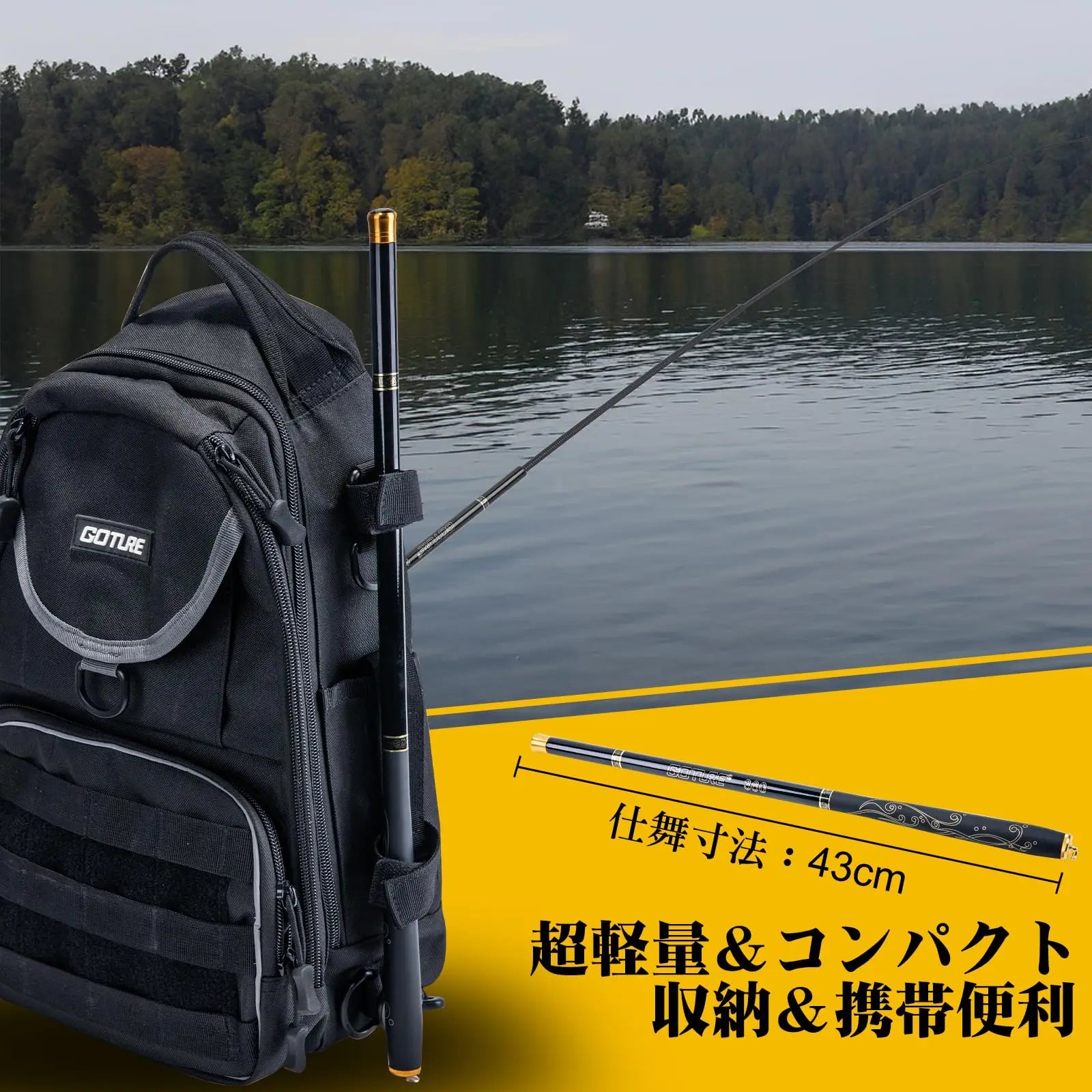 Goture Telescopic Mini Stream Rod Carbon Reservoir Pond Fishing Rod Super Light Hard Fiber Hand Fishing Pole