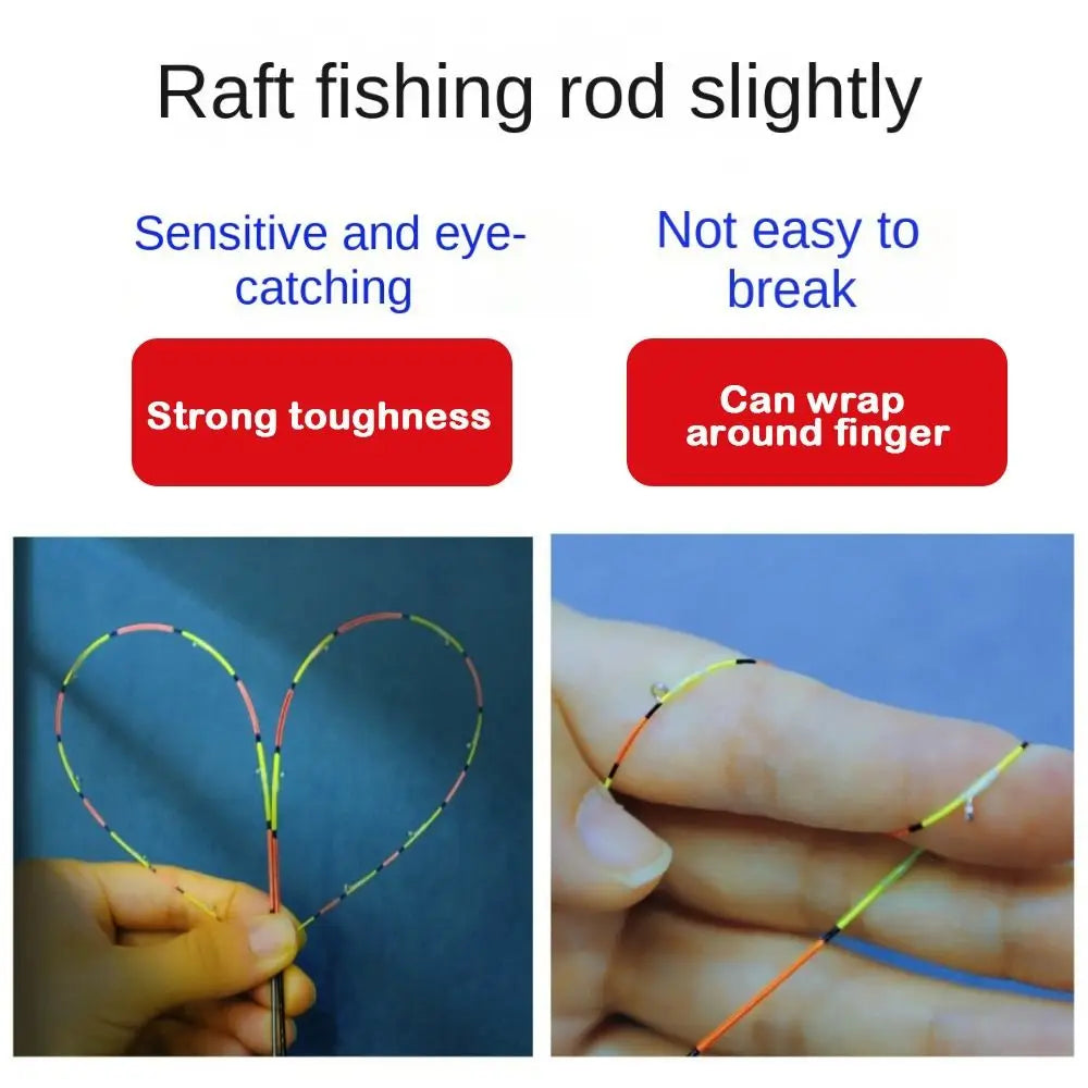2024 Retractable Half-titanium Fishing Rod Tip 45cm/55cm Winter Carbon Fiber Portable Spinning fiberglass Fishing Pole