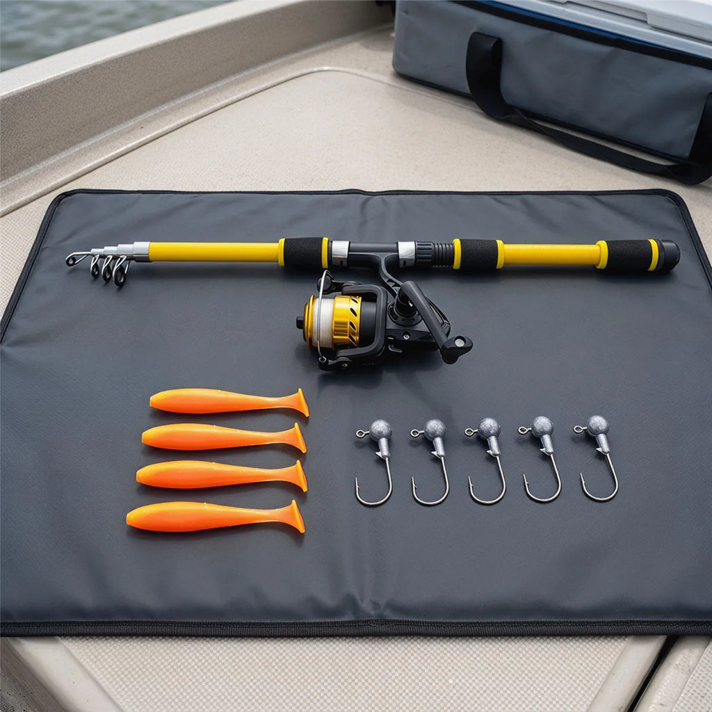 Telescopic Fishing Rod、Jig Head Hook、T Tail Soft Lure