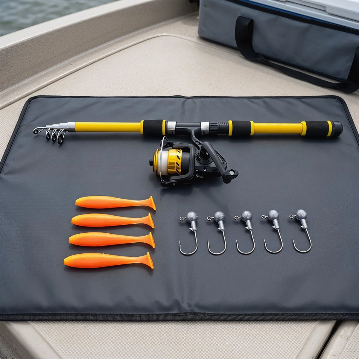 Telescopic Fishing Rod、Jig Head Hook、T Tail Soft Lure