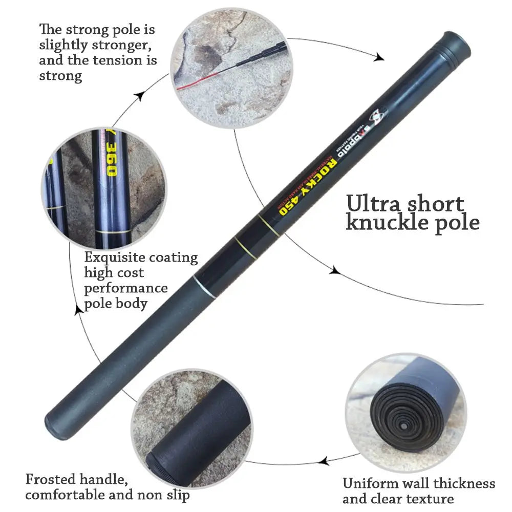 SuperHard Travel Ultralight Fishing Tackle Telescopic Fishing Rod Carp Feeder Stream Hand Pole